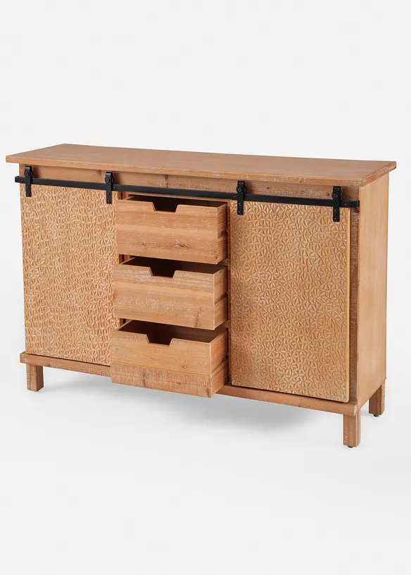 Sideboard mit Schiebetüren in beige von der Seite - bonprix