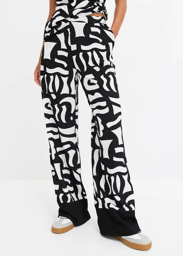 Jersey-Hose in schwarz von vorne - bonprix