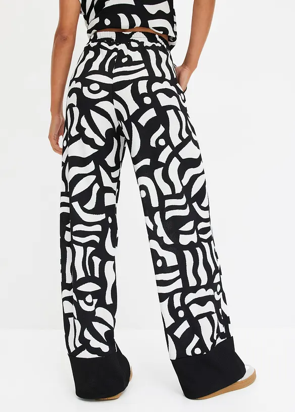 Jersey-Hose in schwarz von hinten - bonprix