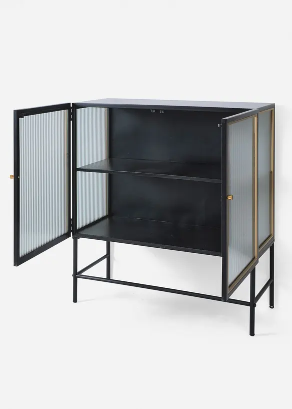 Metall Schrank in schwarz geöffnet - bonprix
