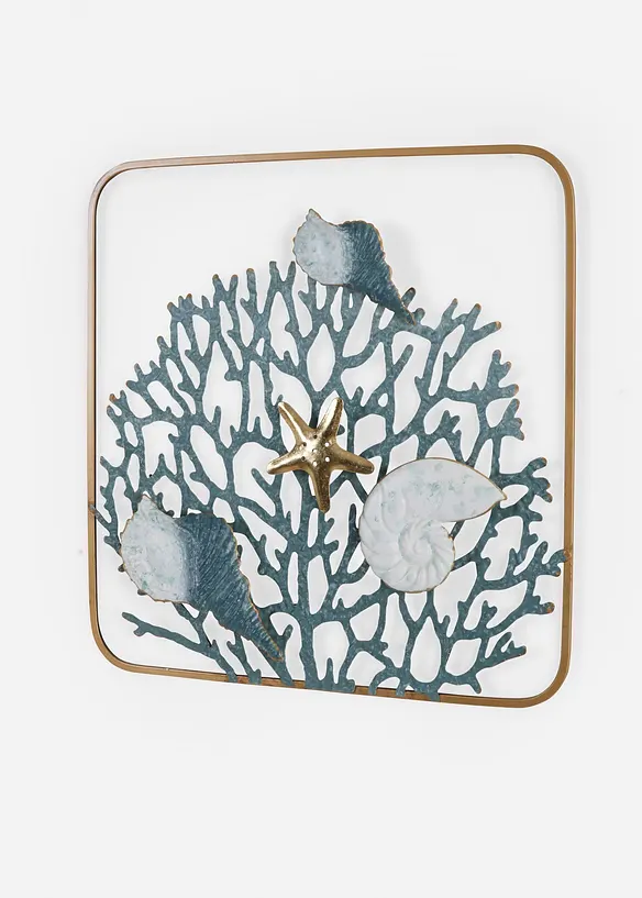 Bild mit Muscheln und Seestern in blau von vorne - bonprix