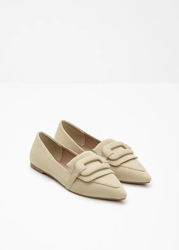 Loafer mit Schnalle in grün - bonprix