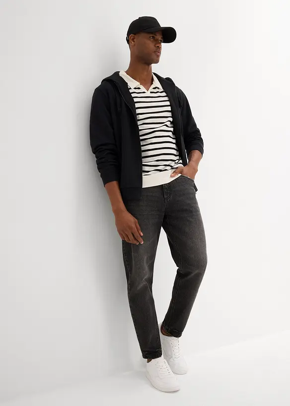 Poloshirt mit Bio-Baumwolle in weiß im Look von vorne (Totalaufnahme) - bonprix