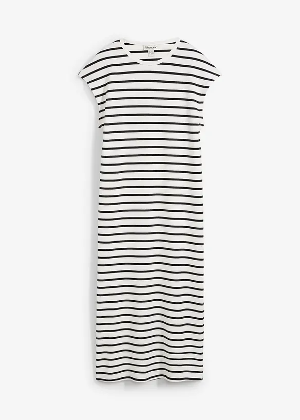 Jerseykleid aus reiner Baumwolle in weiß von vorne - bonprix Jerseykleid aus reiner Baumwolle in weiß von vorne - bonprix