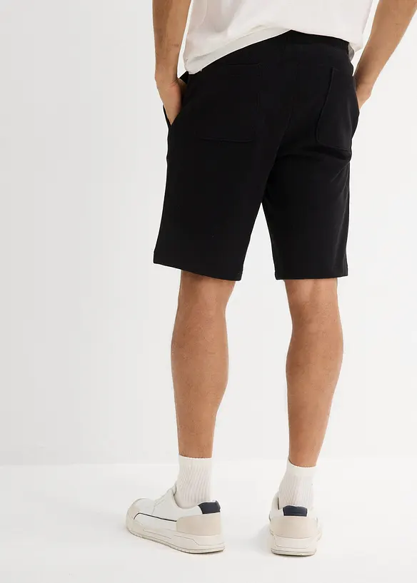 Sweat-Bermuda in Regular Fit (2er Pack) in grau von hinten - bonprix