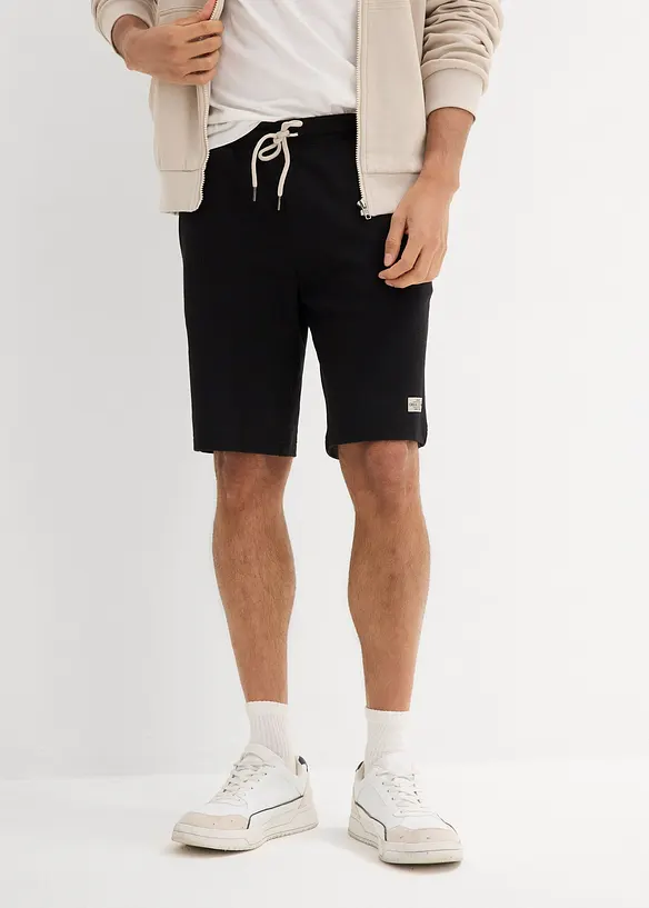 Sweat-Bermuda in Regular Fit (2er Pack) in grau von vorne - bonprix