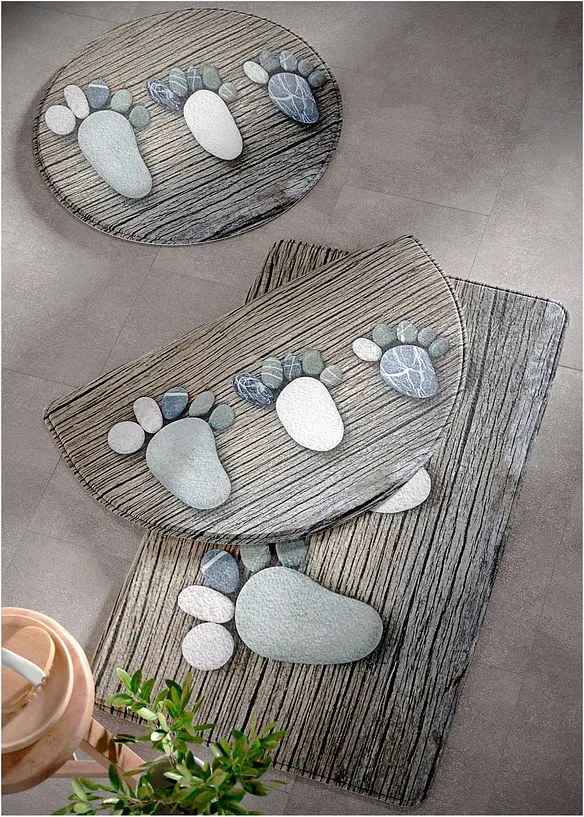 Badematte mit Memory Schaum in grau - bonprix