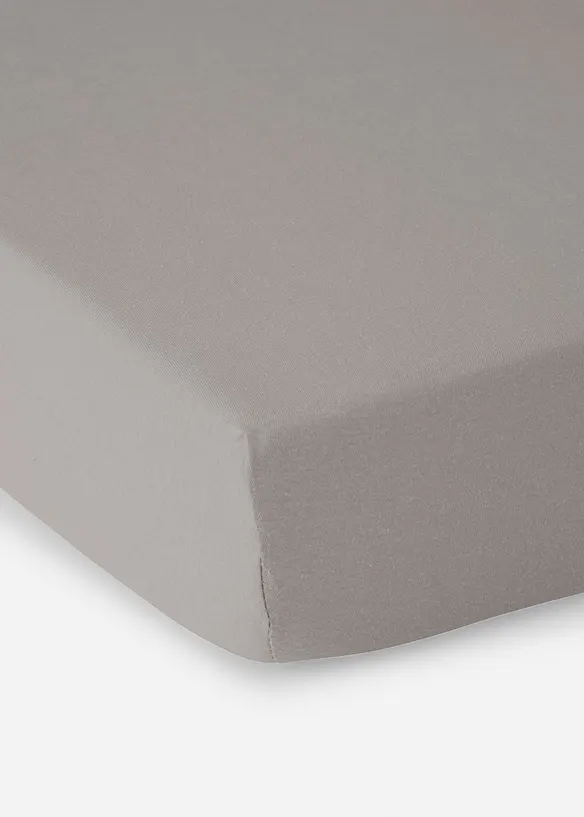 Jersey 40cm Spannbettlaken in braun von vorne - bonprix