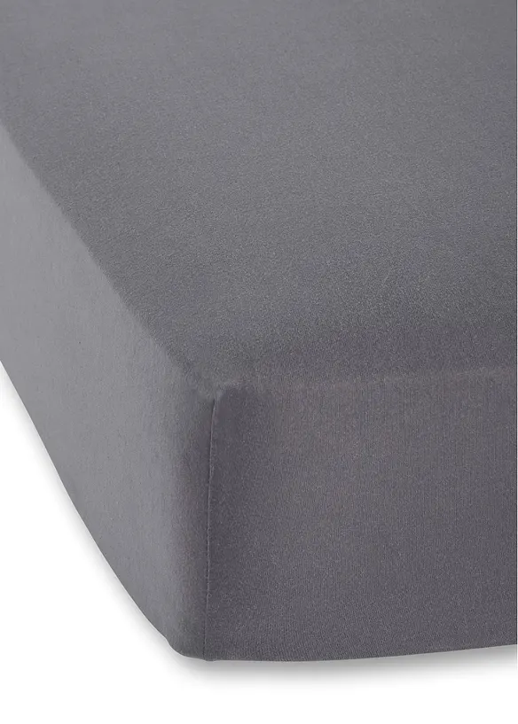 Jersey 40cm Spannbettlaken in grau - bonprix