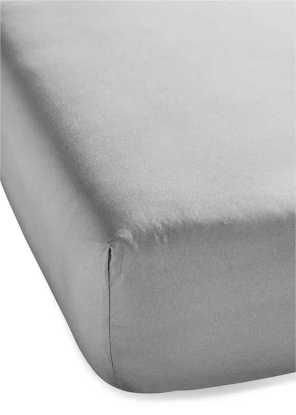 Microfaser Spannbettlaken in grau - bonprix