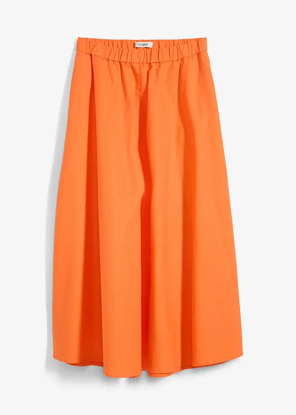 Midirock aus Leinen-Mix in orange von vorne - bonprix Midirock aus Leinen-Mix in orange von vorne - bonprix