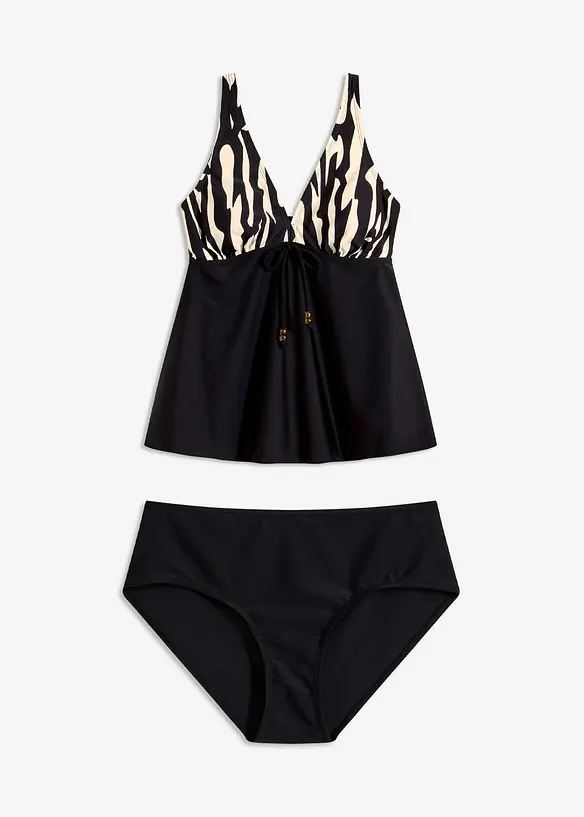 Tankini (2-tlg.Set) in beige von vorne - bonprix