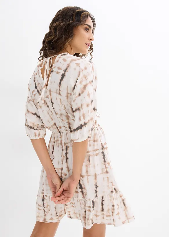 Minikleid aus fließender Viskose in braun von hinten (Totalaufnahme) - bonprix