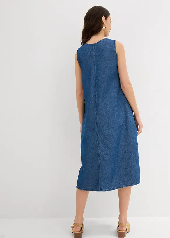 Jeanskleid in blau von hinten (Totalaufnahme) - bonprix Jeanskleid in blau von hinten (Totalaufnahme) - bonprix