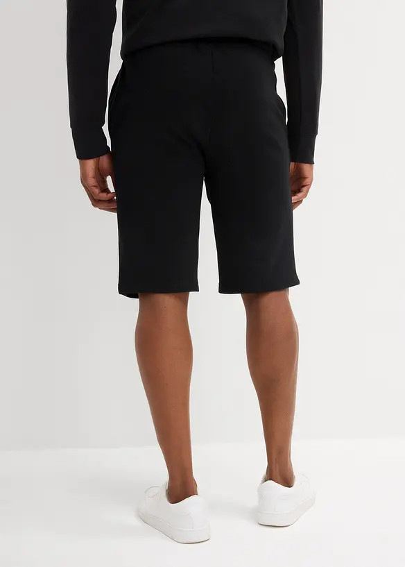 Sweat-Bermuda in Regular Fit (2er Pack) in grau von hinten - bonprix