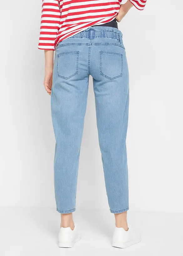 Umstandsjeans aus Baumwoll-Stretch, schmal zulaufendes Bein in blau von hinten - bonprix Umstandsjeans aus Baumwoll-Stretch, schmal zulaufendes Bein in blau von hinten - bonprix