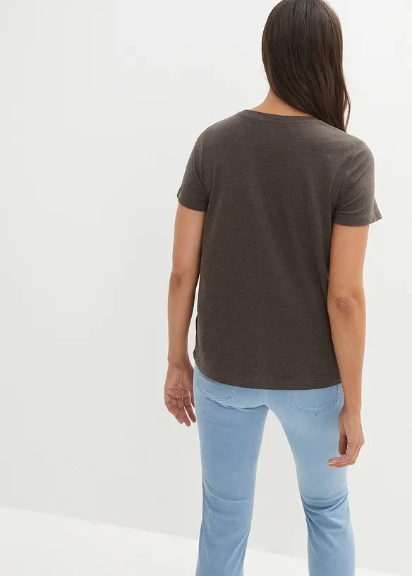 2-in-1 Umstands- und Stillshirts aus Bio-Baumwolle (2er-Pack) in grau von hinten (im Anschnitt) - bonprix 2-in-1 Umstands- und Stillshirts aus Bio-Baumwolle (2er-Pack) in grau von hinten (im Anschnitt) - bonprix