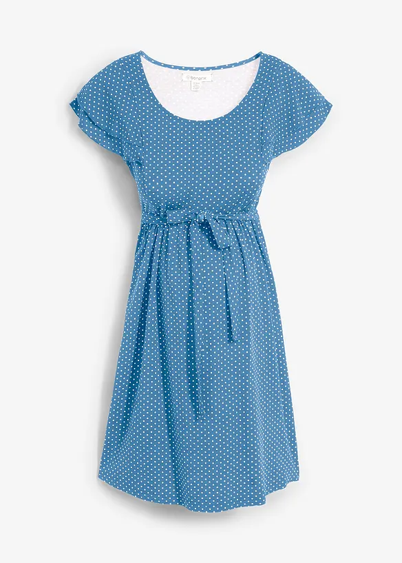 Umstandskleid aus Viskose-Jersey in blau von vorne - bonprix Umstandskleid aus Viskose-Jersey in blau von vorne - bonprix