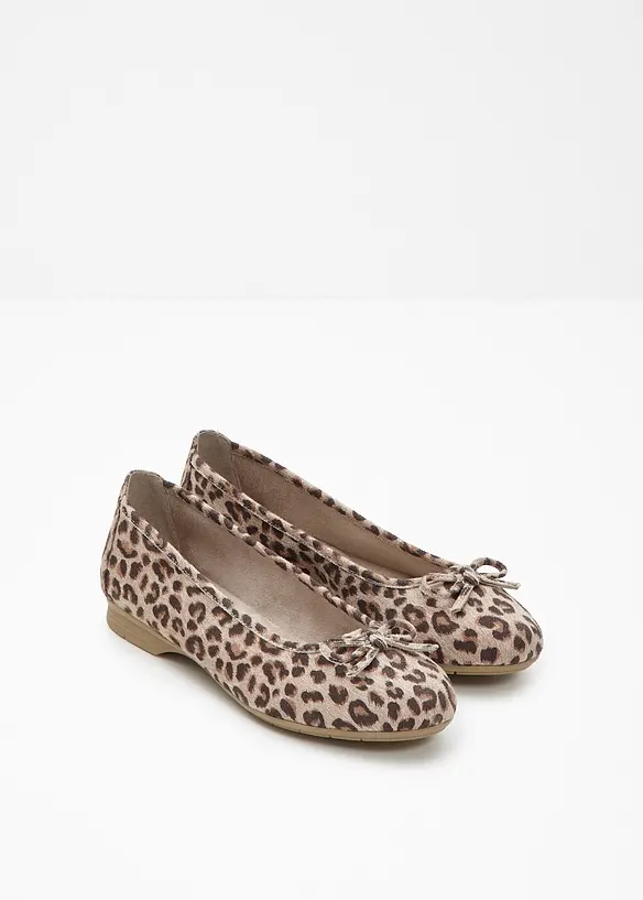 Jana Komfort-Ballerinas in bequemer Weite in beige - Jana