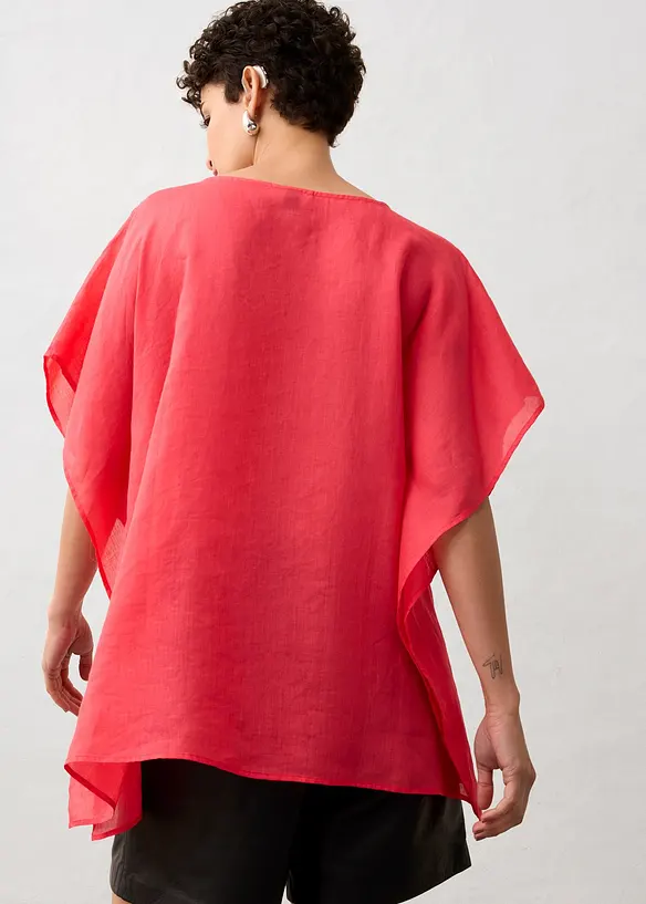 Tunika aus Ramie in pink von hinten (im Anschnitt) - bonprix