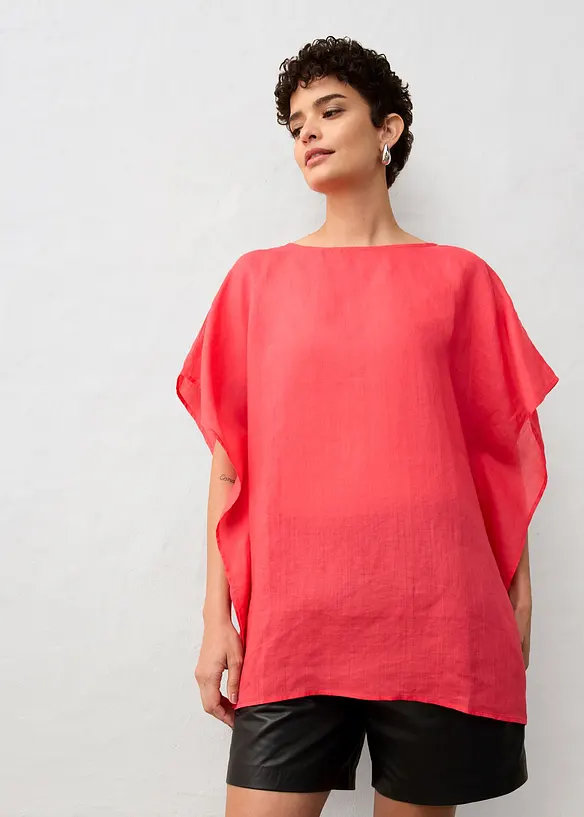 Tunika aus Ramie in pink von vorne (im Anschnitt) - bonprix