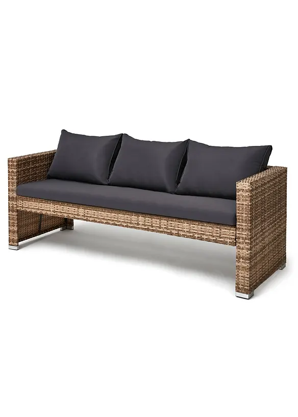 Gartensofa in braun von vorne - bonprix