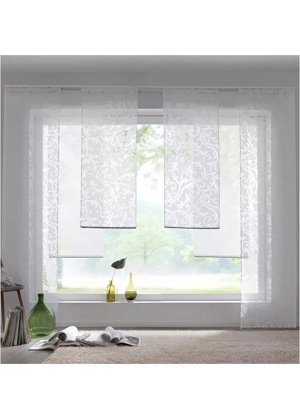 Schiebegardine aus leichtem Voile (1er Pack) in weiß (Ambiente) - bonprix