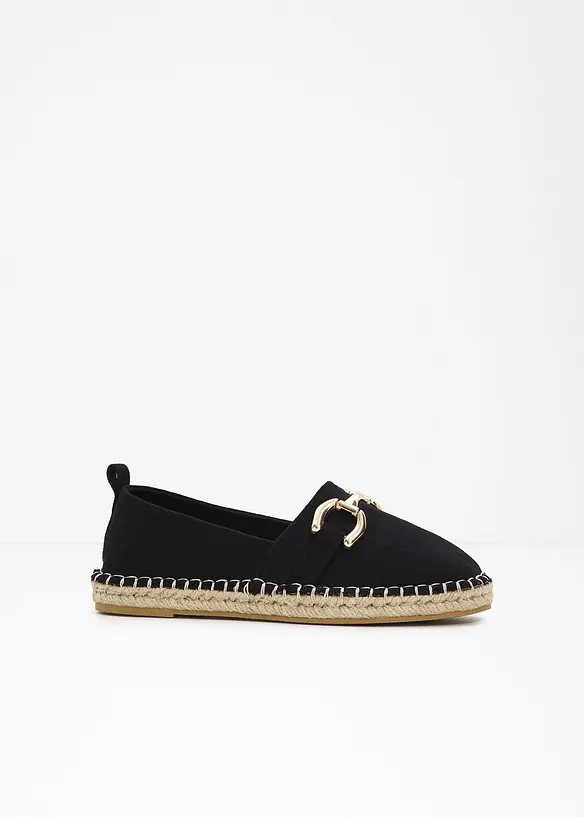 Espadrilles mit Schnalle in schwarz - bonprix