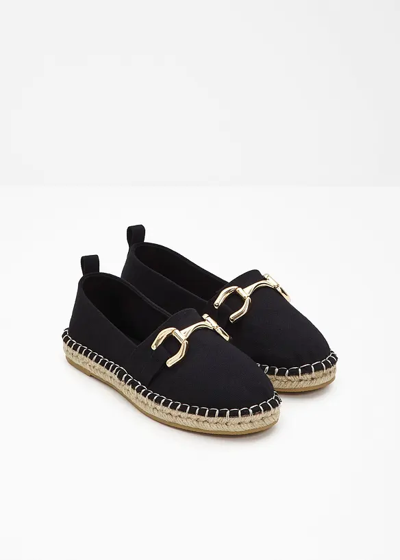 Espadrilles mit Schnalle in schwarz - bonprix