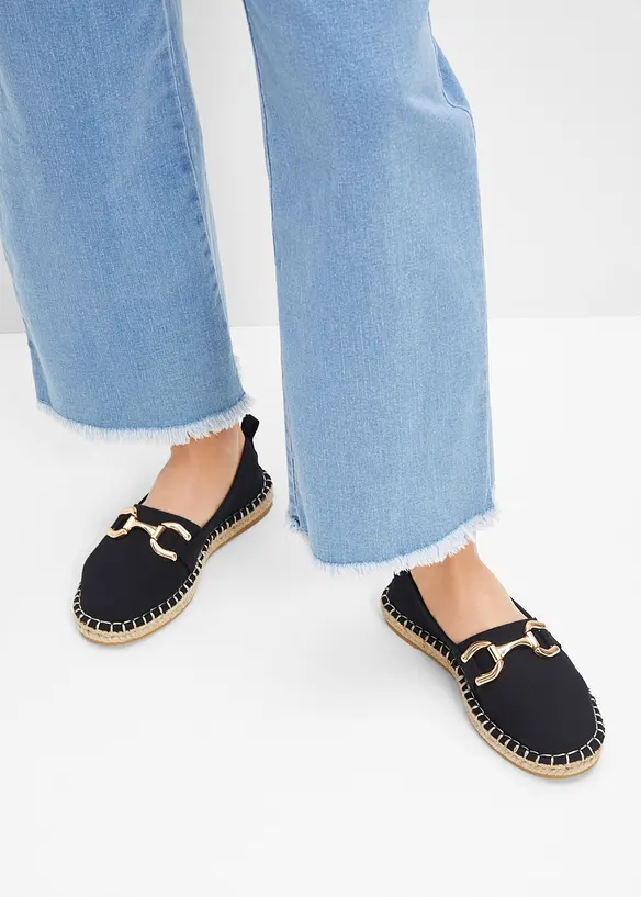 Espadrilles mit Schnalle in schwarz - bonprix