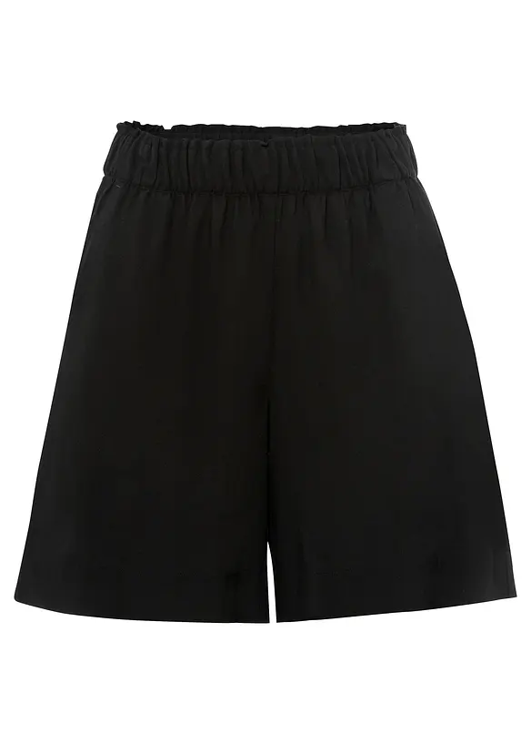 Schlupf-Shorts aus Viskose in schwarz von vorne - bonprix Schlupf-Shorts aus Viskose in schwarz von vorne - bonprix