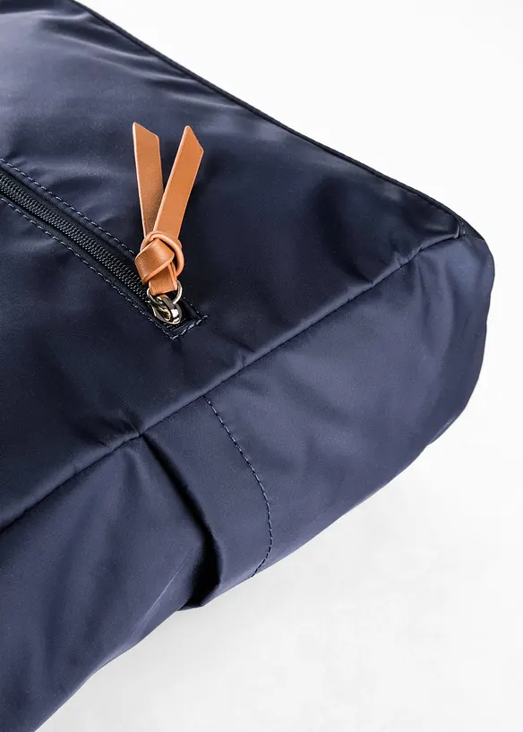 Rucksack mit Kontrastdetails in blau von hinten - bonprix