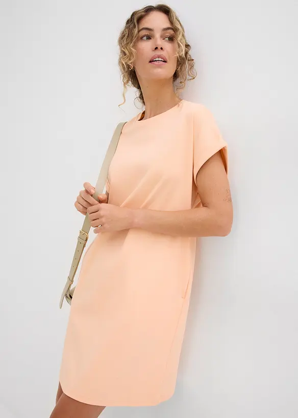 Minikleid aus reiner schwerer Bio-Baumwolle in orange im Look (Totalaufnahme) - bonprix