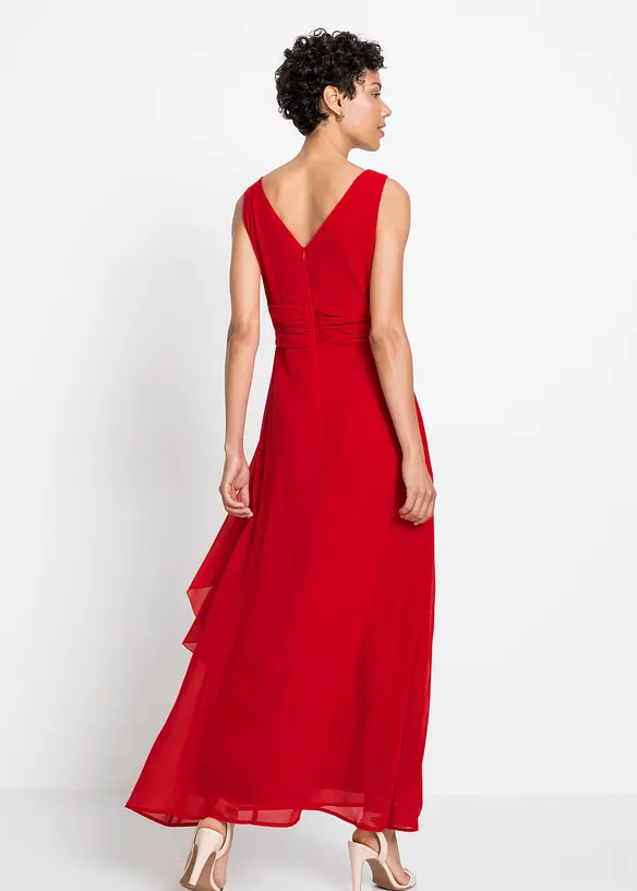 Maxikleid in rot von hinten (Totalaufnahme) - bonprix Maxikleid in rot von hinten (Totalaufnahme) - bonprix