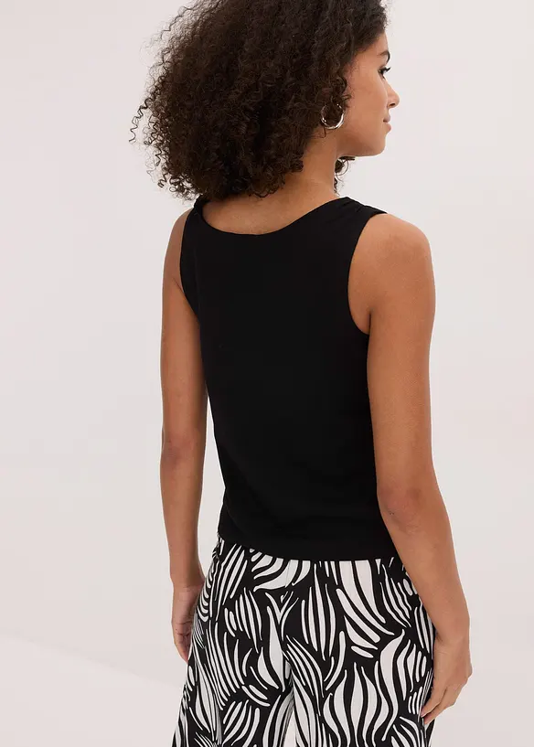 Top mit Twist-Detail in schwarz von hinten (im Anschnitt) - bonprix