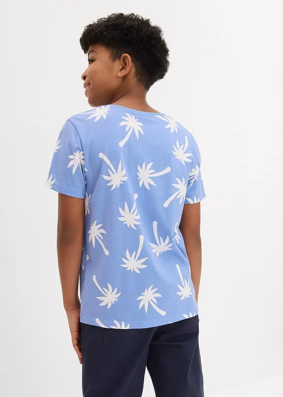T-Shirt aus Bio Baumwolle in blau von hinten (im Anschnitt) - bonprix