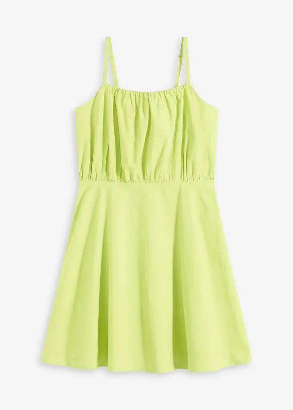 Minikleid aus reiner Bio-Baumwolle in gelb von vorne - bonprix Minikleid aus reiner Bio-Baumwolle in gelb von vorne - bonprix