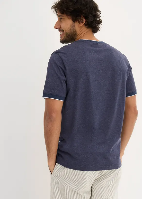 T-Shirt in Regular Fit in blau von hinten (im Anschnitt) - bonprix