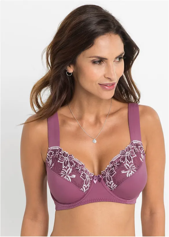 BH (2er-Pack) in lila von vorne (im Anschnitt) - bonprix