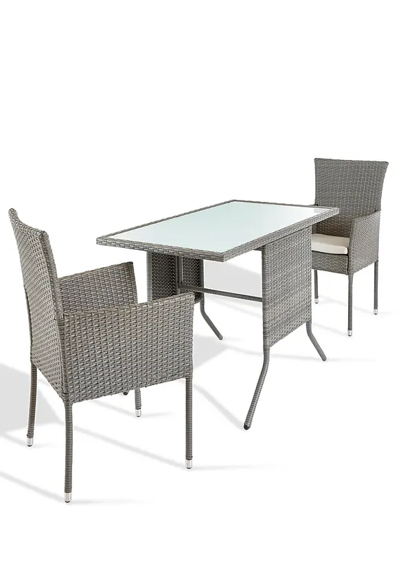 Balkonmöbel Set (3-tlg.Set) in grau - bonprix