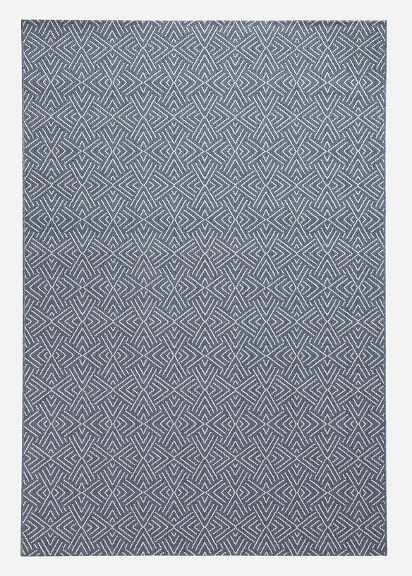In- und Outdoor Teppich mit dezenter Struktur in blau - bonprix