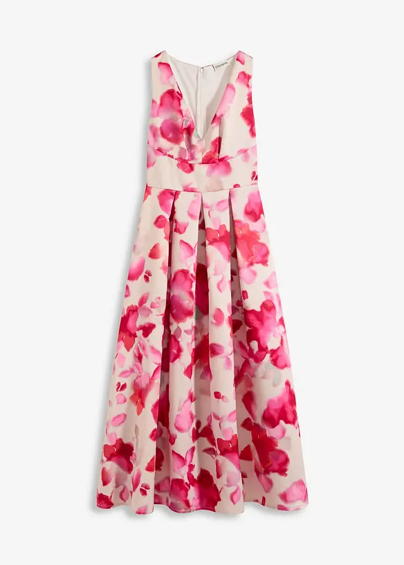 Maxikleid aus glänzendem Satin in weiß von vorne - bonprix Maxikleid aus glänzendem Satin in weiß von vorne - bonprix
