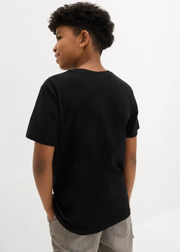 T-Shirt mit Bio-Baumwolle in grau von hinten (im Anschnitt) - bonprix