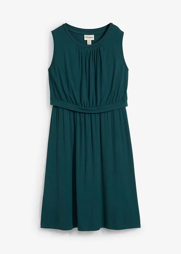 2-in-1 Umstands- und Stillkleid aus Viskose in petrol von vorne - bonprix 2-in-1 Umstands- und Stillkleid aus Viskose in petrol von vorne - bonprix