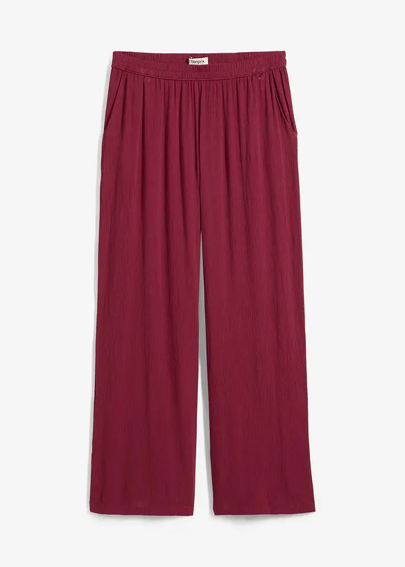 Palazzo-Hose aus softer Viskose in rot von vorne - bonprix