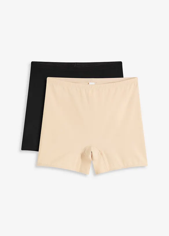 Medium Shape Hose (2er Pack) in schwarz von vorne - bonprix