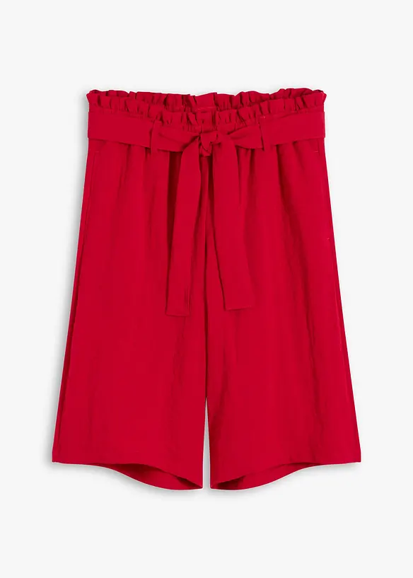 Schlupf-Bermuda aus Viskose-Mix in rot von vorne - bonprix