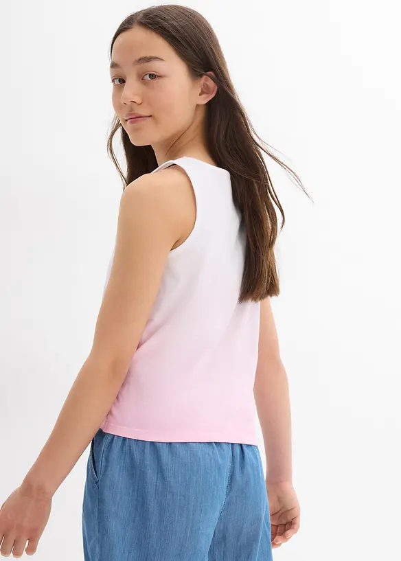 Top (2er Pack) aus reiner Bio-Baumwolle in rosa von hinten (im Anschnitt) - bonprix