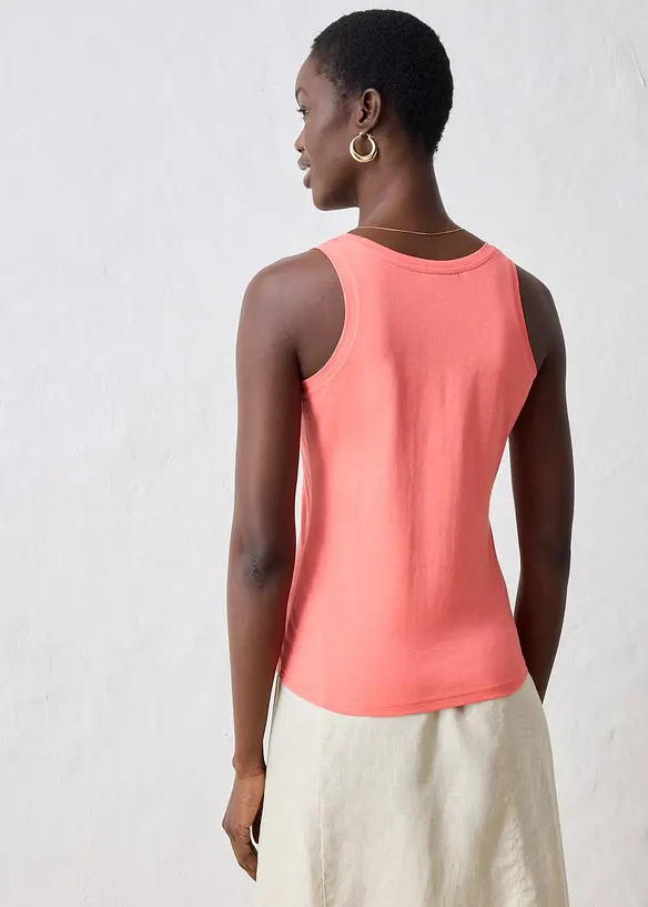 Tanktop mit Seidenanteil in pink von hinten (im Anschnitt) - bonprix