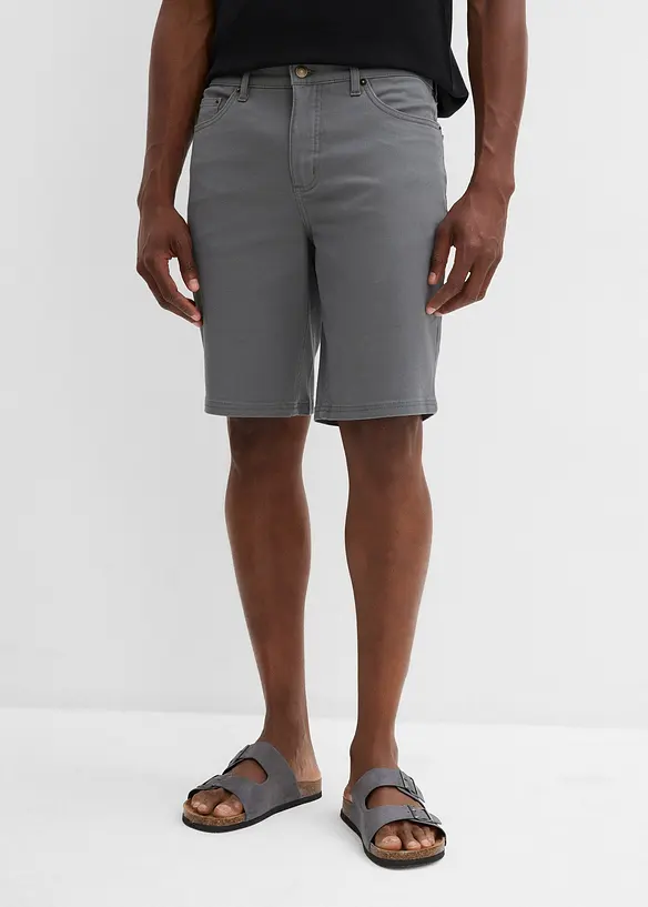 Stretch-Bermuda in Classic-Fit in grau von vorne - bonprix